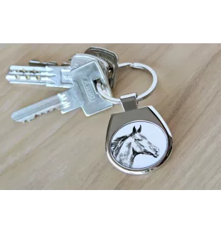 Zweibrücker - porte-clés avec un cheval, porte-clés imprimé, breloque personnalisée de la marque Art-Dog