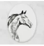 Zweibrücker - une plaque commémorative avec une photo de cheval, une plaque funéraire avec une impression, une plaque ovale personnalisée de la marque Art-Dog