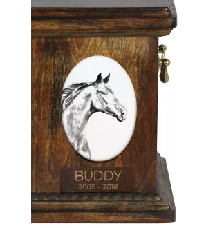 Zweibrücker - commemorative plaque with a photo of a horse, tombstone plaque with a print, personalized oval plaque by Art-Dog brand