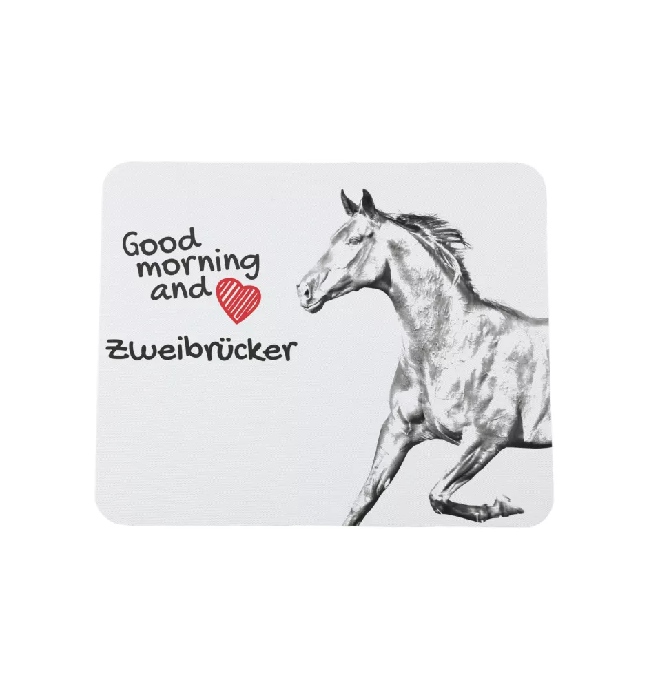Zweibrücker - mouse pad with print, personalized pad with a horse, unique gadget for an office worker from the Art-Dog brand