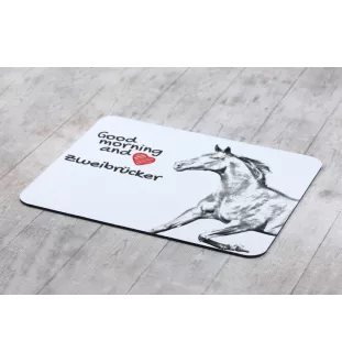 Zweibrücker - tapis de souris imprimé, tapis de souris personnalisé avec un cheval, un gadget unique pour un employé de bureau de la marque Art-Dog