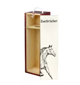 Zweibrücker - Weinkiste mit Pferd, Alkoholkiste mit Grafik, personalisierte Geschenkbox der Marke Art-Dog