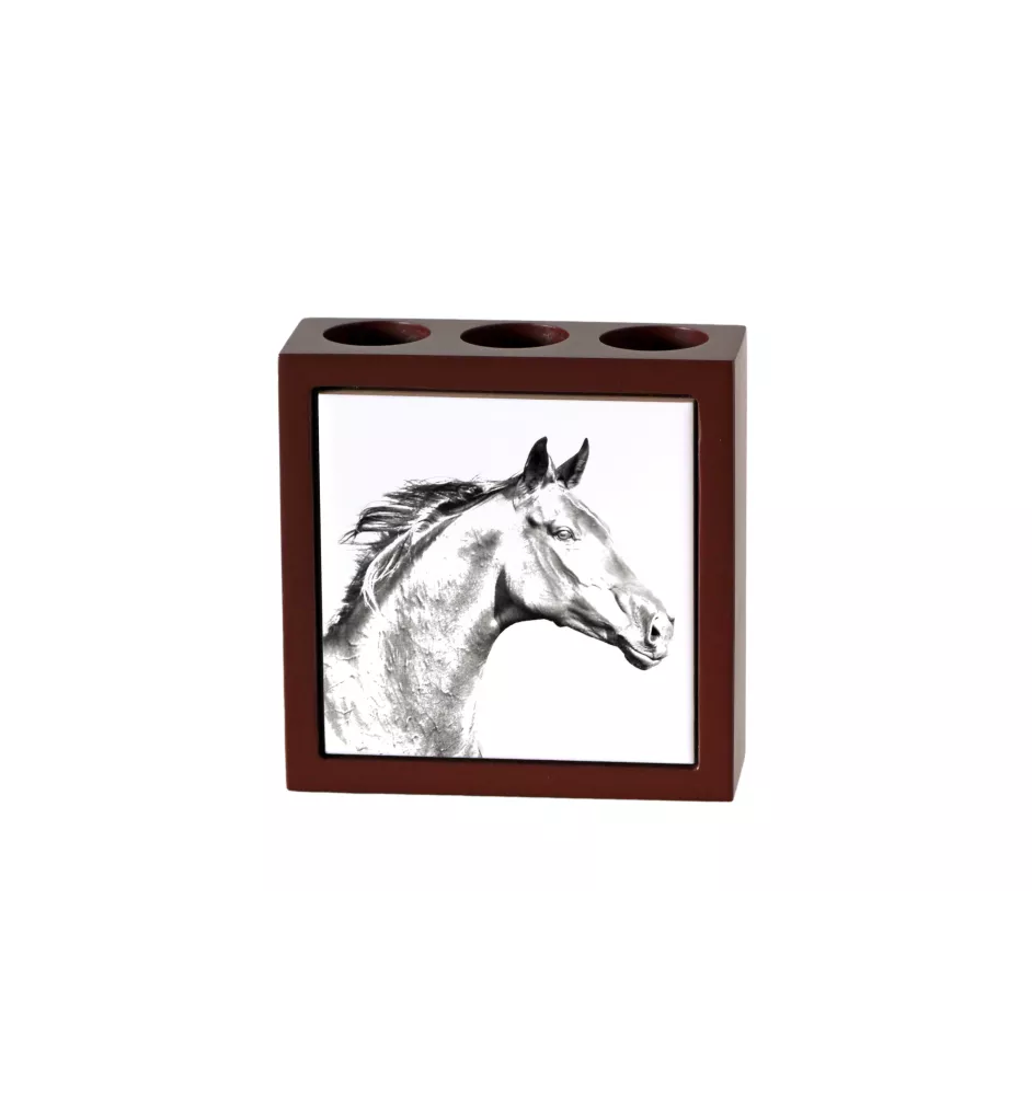 Zweibrücker - Stifthalter mit Pferd, Schreibtischorganizer mit Aufdruck, personalisierte Schreibtischdekoration der Marke Art-Dog