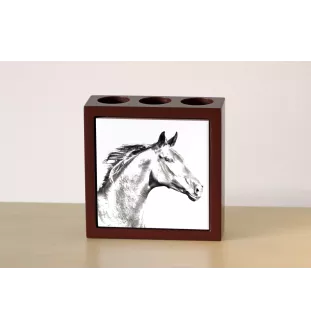 Zweibrücker - Stifthalter mit Pferd, Schreibtischorganizer mit Aufdruck, personalisierte Schreibtischdekoration der Marke Art-Dog