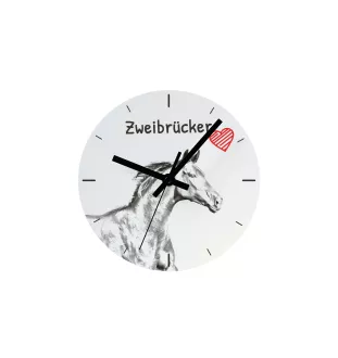 Zweibrücker - wall clock with a horse, shelf clock with a print, personalized home decoration from the Art-Dog brand