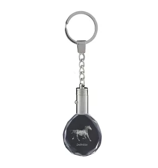 Zweibrücker - pendant with a picture of a horse, crystal key ring in a gift box, unique gift by Art-Dog brand