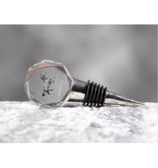 Zweibrücker - Bottle stopper, crystal wine stopper with picture of a horse, personalised gift for bartender by Art-Dog brand