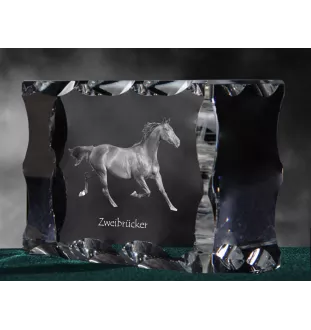 Zweibrücker - crystal with a picture of a horse, glass statuette with a picture, unique frame with a picture from Art-Dog brand
