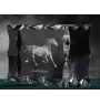 Zweibrücker - Kristall mit einem Pferdebild, Glasstatuette mit einem Bild, einzigartiger Bilderrahmen der Marke Art-Dog