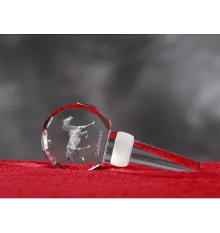 Zweibrücker - Crystal bottle stopper with horse, unique wine stopper with photo, personalised gift for sommelier by Art-Dog brand