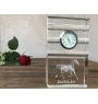Zweibrücker - Glasuhr mit Foto, Pferdefoto im Kristall, personalisierte Tischuhr für das Büro der Marke Art-Dog