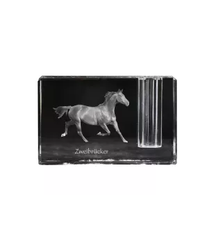 Zweibrücker - Porte-stylos, organiseur en cristal avec image d'un cheval, décoration de bureau unique par la marque Art-Dog