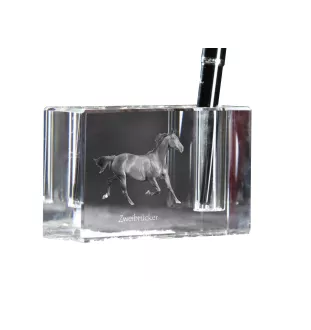 Zweibrücker - Porte-stylos, organiseur en cristal avec image d'un cheval, décoration de bureau unique par la marque Art-Dog