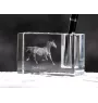 Zweibrücker - Pen stand, crystal organiser with picture of a horse, unique desk decoration by Art-Dog brand