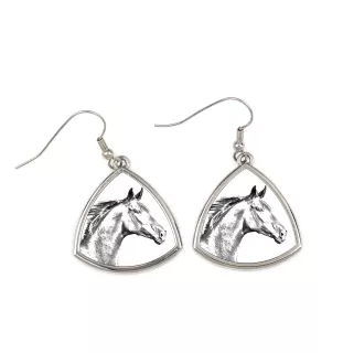 Zweibrücker - Pferdeohrringe, hängende Ohrringe mit einem Bild, personalisierter Schmuck mit dem Aufdruck der Marke Art-Dog