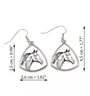 Zweibrücker - boucles d'oreilles avec un cheval, boucles d'oreilles pendantes avec une image, bijoux personnalisés avec l'impression de la marque Art-Dog