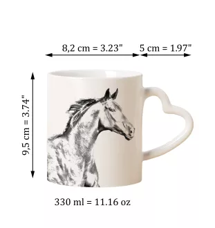 Zweibrücker - Tasse mit Hund, entzückende Tasse mit herzförmigem Henkel, universelles Geschenk der Marke Art-Dog