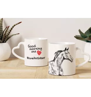 Zweibrücker - cup with a dog, adorable cup with a heart-shaped handle, universal gift from the Art-Dog brand
