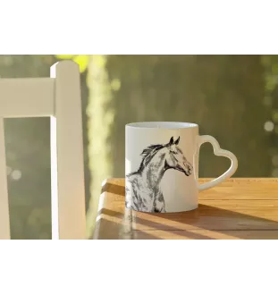 Zweibrücker - Tasse mit Hund, entzückende Tasse mit herzförmigem Henkel, universelles Geschenk der Marke Art-Dog