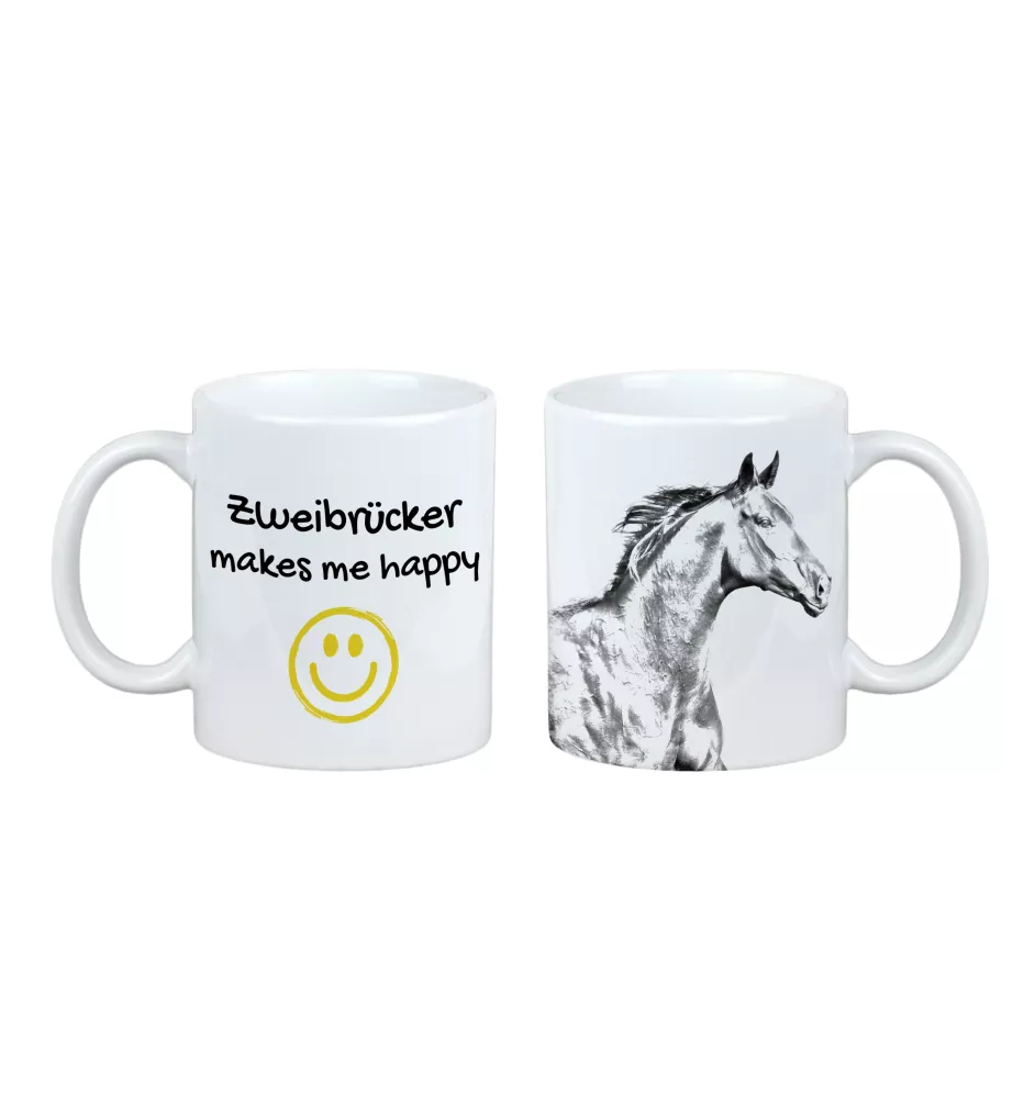 Zweibrücker - cup with a horse, a cheerful cup for a dog lover, a personalized gift from the Art-Dog brand
