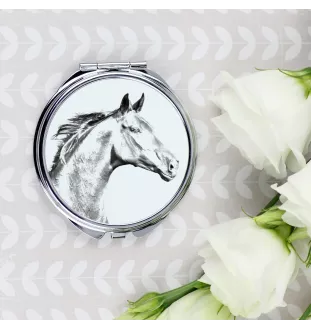Zweibrücker - miroir de poche avec cheval, miroir personnalisé pour sac à main, miroir compact avec impression de la marque Art-Dog