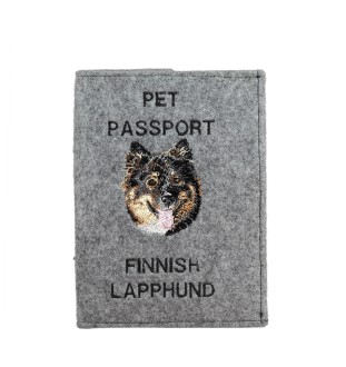 Chien finnois de Laponie, Suomenlapinkoira - Porte passeport pour chien, porte document, cadeau pour le voyageur de la marque Art-Dog