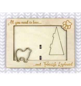 Fiński lapphund ramka na zdjęcie ze sklejki Art-Dog