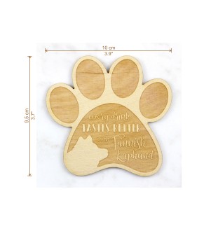 Finnischer Lapphund, Suomenlapinkoira, Lapinkoira - Tasse Untersetzer, graviert Untersetzer mit Hund, Geschenk für Hundeliebhaber von Art-Dog Marke