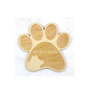 Finnischer Lapphund, Suomenlapinkoira, Lapinkoira - Tasse Untersetzer, graviert Untersetzer mit Hund, Geschenk für Hundeliebhaber von Art-Dog Marke