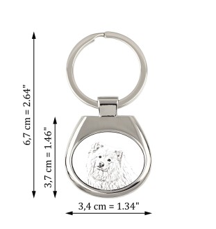 Finnish Lapphund, Finnish Lapponian Dog - keychain with a dog, keychain with a print, personalized pendant from the Art-Dog brand
