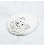 Finnish Lapphund, Finnish Lapponian Dog - commemorative plaque with a photo of a dog, tombstone with a print, personalized oval plaque from the Art-Dog brand