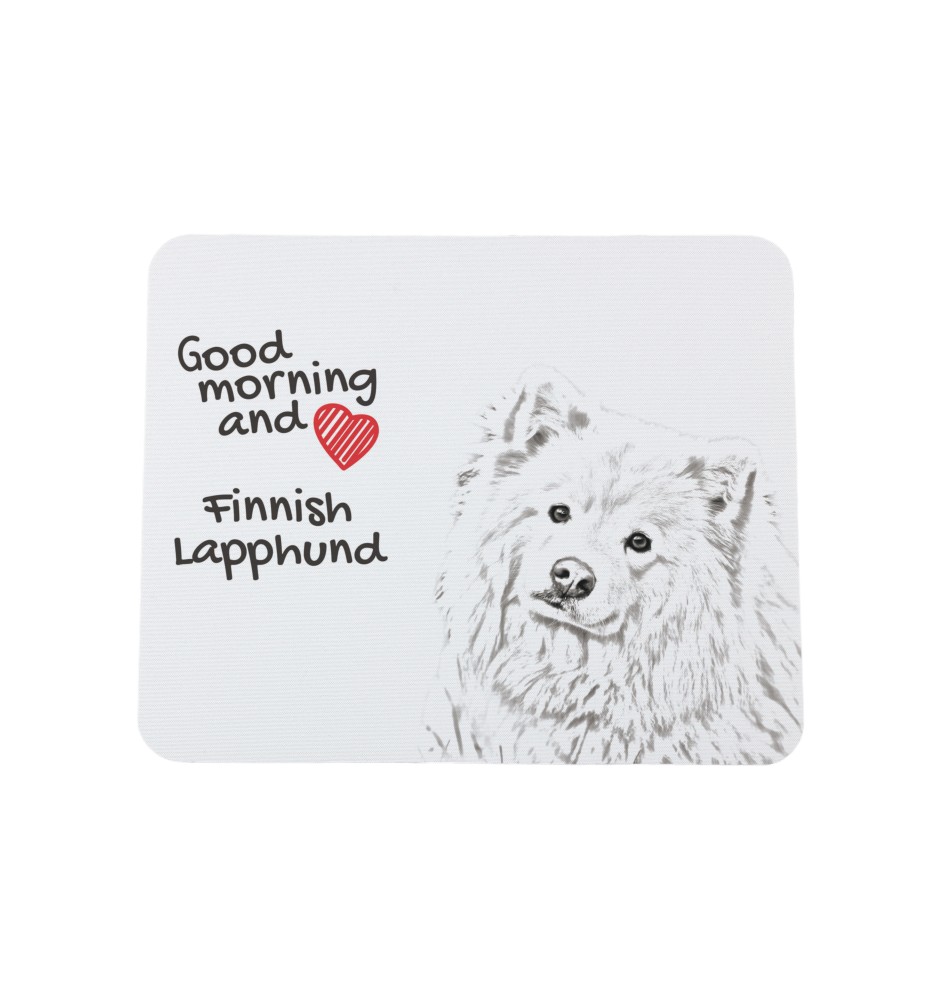 Chien finnois de Laponie, Suomenlapinkoira - tapis de souris personnalisé avec impression, tapis de souris personnalisé avec chien, accessoire unique pour employé de bureau de la marque Art-Dog
