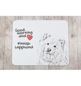 Fiński lapphund podkładka pod mysz z psem Art-Dog