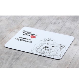 Finnish Lapphund, Finnish Lapponian Dog - mouse pad with print, personalized dog-themed mouse pad, unique gadget for an office worker by Art-Dog brand