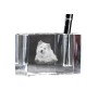 Chien finnois de Laponie, Suomenlapinkoira - Porte-stylos, organiseur en cristal avec photo de chien, décoration de bureau unique par la marque Art-Dog