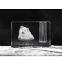 Finnish Lapphund, Finnish Lapponian Dog - Pen stand, crystal organiser with dog photo, unique desk decoration by Art-Dog brand