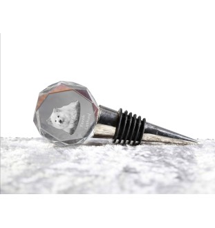 Fiński lapphund stopper kryształowy  do wina z psem Art-Dog