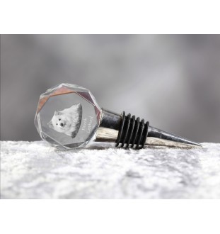 Chien finnois de Laponie, Suomenlapinkoira - Bouchon de bouteille, bouchon de vin en cristal avec photo, cadeau personnalisé pour barman par la marque Art-Dog