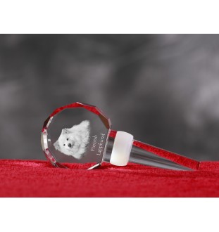 Chien finnois de Laponie, Suomenlapinkoira - Bouchon de bouteille en cristal, bouchon de vin unique avec photo, cadeau personnalisé pour sommelier par la marque Art-Dog