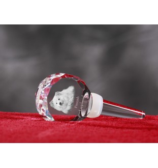 Chien finnois de Laponie, Suomenlapinkoira - Bouchon de bouteille en cristal, bouchon de vin unique avec photo, cadeau personnalisé pour sommelier par la marque Art-Dog