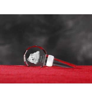 Chien finnois de Laponie, Suomenlapinkoira - Bouchon de bouteille en cristal, bouchon de vin unique avec photo, cadeau personnalisé pour sommelier par la marque Art-Dog