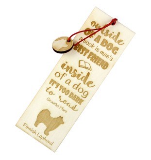 Finnischer Lapphund, Suomenlapinkoira, Lapinkoira - Lesezeichen mit Hund, personalisiertes Lesezeichen, Geschenk für Bücherwurm von der Marke Art-Dog