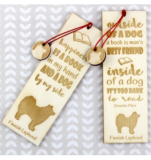 Finnish Lapphund, Finnish Lapponian Dog - dog bookmark, personalized bookmark, gift for bookworm from Art-Dog brand