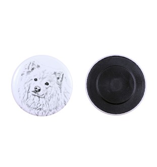 Chien finnois de Laponie, Suomenlapinkoira - aimant avec un œil de chien, exceptionnellement léger, aimant puissant, produit fabriqué à la main par la marque Art-Dog