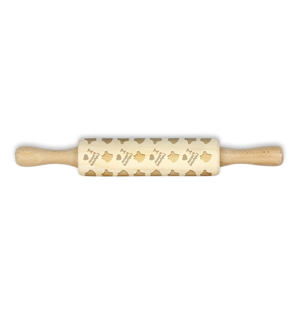 Chien finnois de Laponie, Suomenlapinkoira - petit rouleau à motifs de chien, rouleau à pâtisserie pour enfant, décoration en argile céramique de la marque Art-Dog