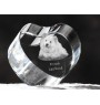 Finnish Lapphund, Finnish Lapponian Dog - a photo of a dog in crystal, crystal heart, unique photo frame from the Art-Dog brand
