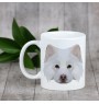 Chien finnois de Laponie, Suomenlapinkoira - tasse avec une photo et un motif de chien géométrique Art-Dog
