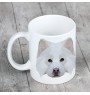 Finnischer Lapphund, Suomenlapinkoira, Lapinkoira - Becher mit einem Bild und dem Schriftzug geometrischer Hund Art-Dog
