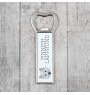 Finnish Lapphund, Finnish Lapponian Dog - bottle opener with a picture and inscription for beer by Art-Dog