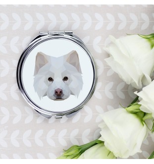 Chien finnois de Laponie, Suomenlapinkoira - miroir avec une image et un motif géométrique de la marque Art-Dog